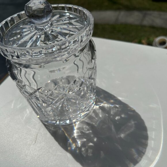 #6034 WATERFORD CRYSTAL LISMORE BISCUIT BARREL WITH LID - Picture 6 of 11